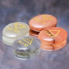 4 Elements Assorted Stones Engraved Triangle Symbols (Earth Air Fire Water) Polished Palm Stones for Gemstone Reiki Crystals Healing - Image 2