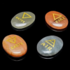 4 Elements Assorted Stones Engraved Triangle Symbols (Earth Air Fire Water) Polished Palm Stones for Gemstone Reiki Crystals Healing - Image 8