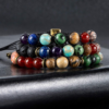 Chakra Bead Bracelets for Women - 8Mm 7 Chakra Bracelet with Real Stones Yoga Gemstone Jewelry 3 Pack - Image 3